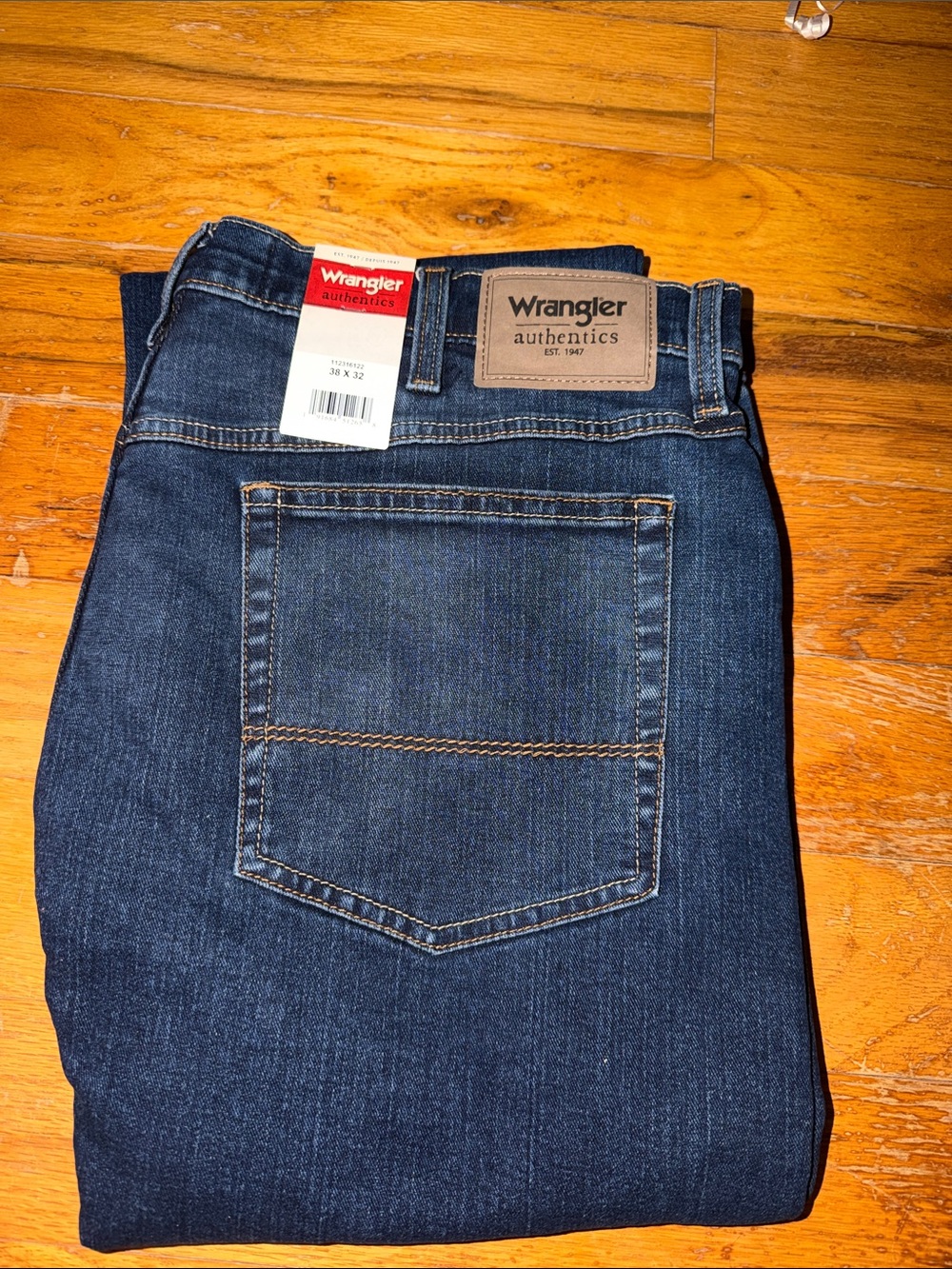 Wrangler Men’s Dark Blue Slim Straight Jeans